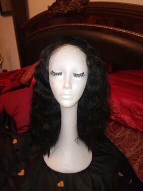 Black Wavy Women's Wig - Unbranded